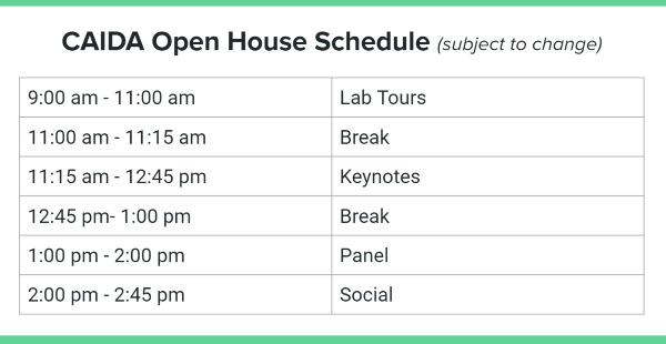 Open House Schedule